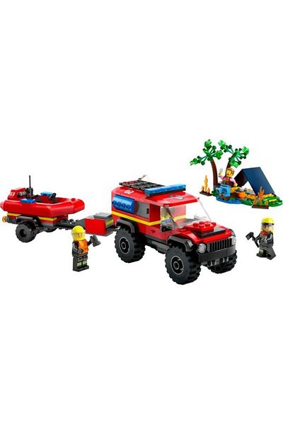 Lego City شاحنة إطفاء 4×4 مع قارب إنقاذ 60412