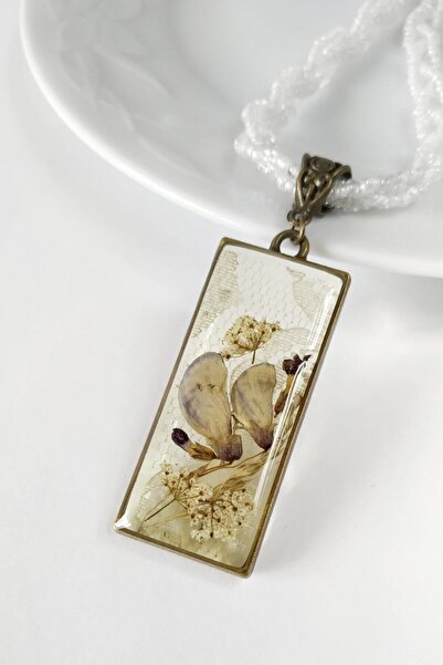 Halley Concept Special Design Handmade Real Floral Epoxy Necklace