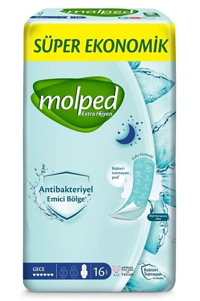 Molped Extra Hygiene Night Super Economic Pad 16 Pieces