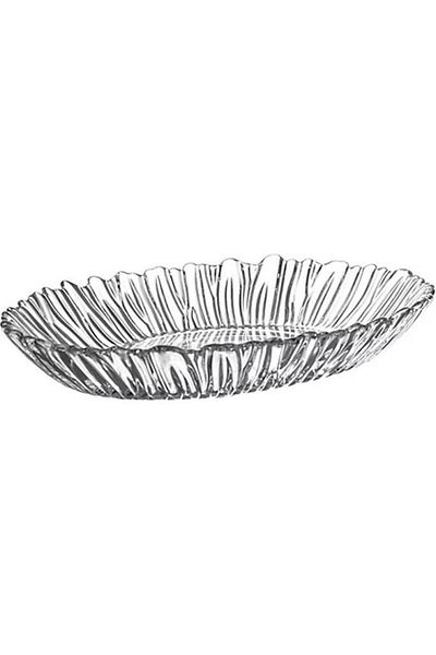 Paşabahçe 10547 Aurora 25cm Oval Glass Boat Serving Fruit Plate
