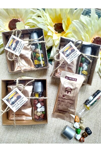 Murat Süs 25 Adet Çikolata ve Türk Kahveli Nikah Nişan Kına Hediyesi | Nikah Şekeri | Söz Nişan Hediyeliği