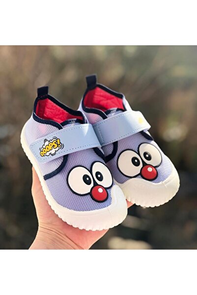 Pandalina Çocuk Panduf Kreş Ev Okul Ayakkabısı cırtcırtlı KETEN Kaydırmaz Taban Kreş Ayakkabısı