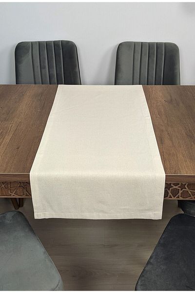 HALFART Naturals Shades: Decorare modernă pentru față de masă cu Runner de culoare bej simplu
