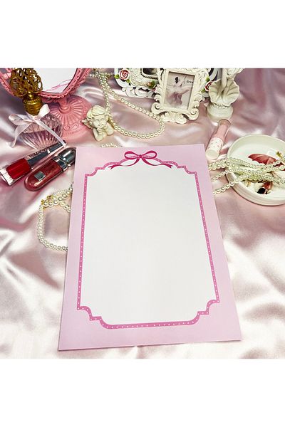 merccuri crafts a4-a5-a6 notepad planner notebook set with coquette glue