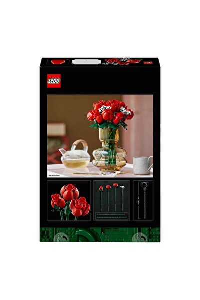 LEGO Icons Bouquet of Roses 10328 - ديكور ومجموعة وخلية قابلة للعرض للبالغين