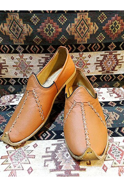 Osmanlı Yemeni Dünyası Yemeni (Çarık), Osmanlı Yemeni Dünyası, Deri Yemeni, Taba Renk.