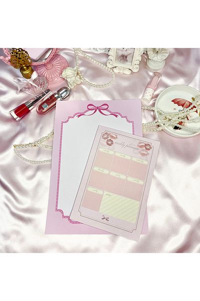 mercurys Set of 2 coquette glue a4-a5 notepad planner notebook