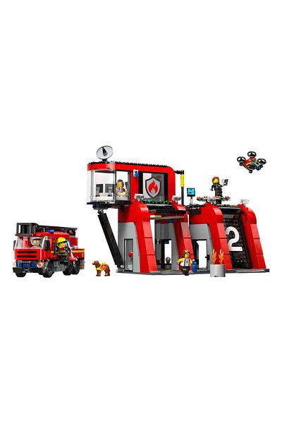 LEGO ®   City Fire Station with Fire Truck 60414 - Fire Gar for Children from 6 Years and up