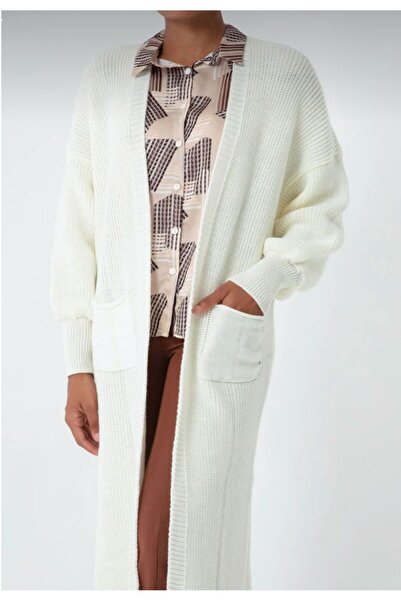 skycott Жіночий довгий трикотажний кардиган з кишенями на рукавах