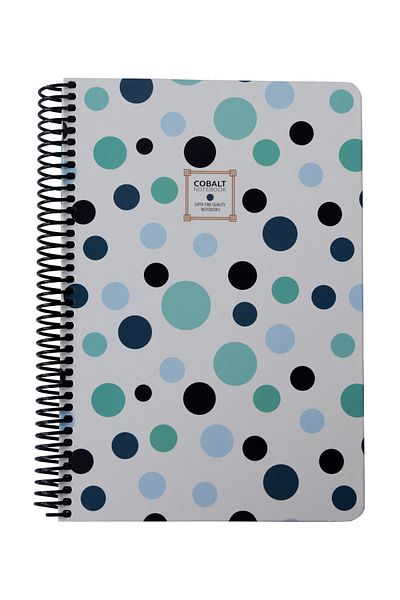Gıpta Hard Cover Cobalt Notebook Spiraled Lined Notebook 17x24cm 120 Sheets