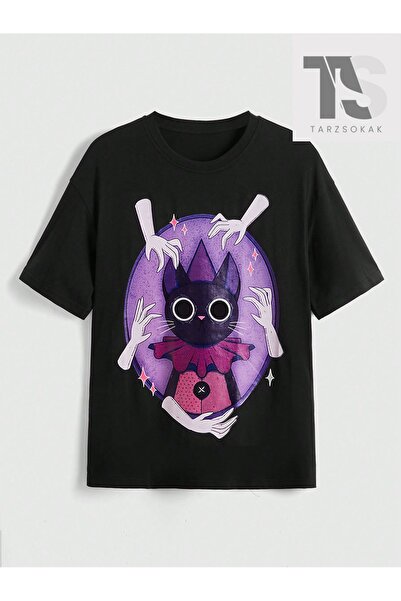 Tarzsokak SICKYLL Tricou cu mânecă scurtă cu imprimeu cu pisici din desene an...