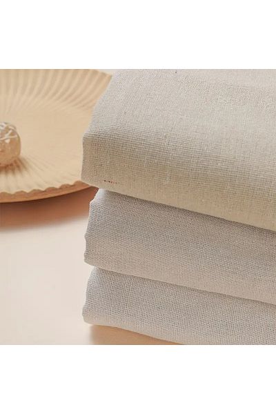 Perdeplus غطاء أريكة من الكتان الخام العضوي، غطاء أريكة، غطاء سرير 180 × 300 سم (3-4 مقاعد)