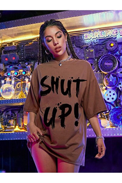 Tarzsokak Coolane Slogan Graphic T-Shirt με σχέδιο off-shoulder oversized