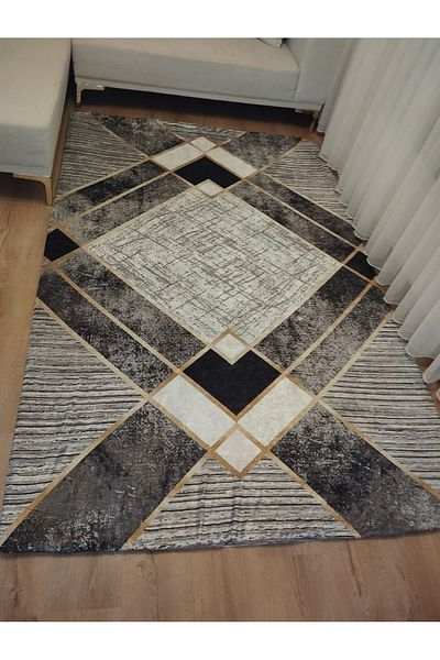 ESPİCAL HOME Elastic Carpet Cover Made of Soft Velvet Fabric