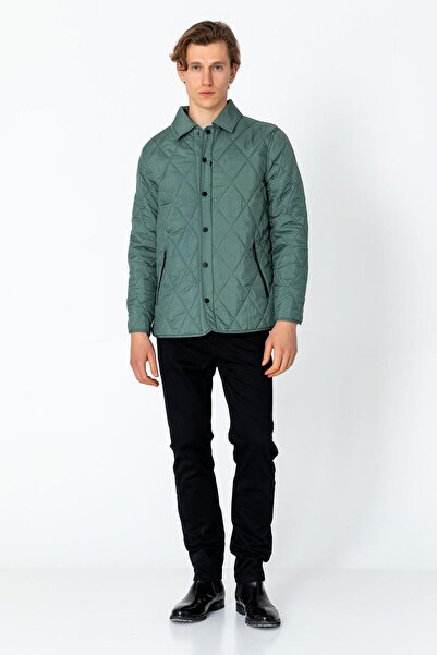 Cekmon Erkek Regular Fit İçi Desenli Düğmeli Rahat Mont