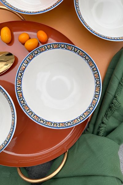 porselenden Verde 6-Person 14 cm Special Design Porcelain Bowl Presentation Set