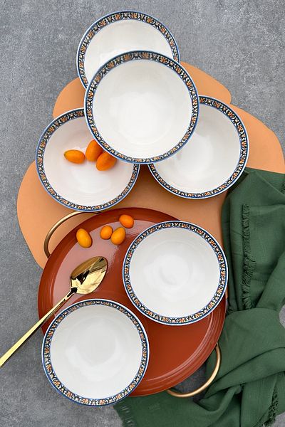 porselenden Verde 6-Person 14 cm Special Design Porcelain Bowl Presentation Set
