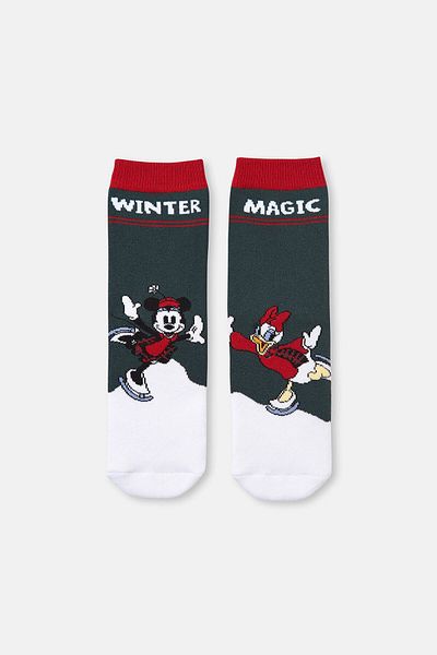 Dagi Детски хавлиени чорапи Disney Minnie Daisy Dark Green