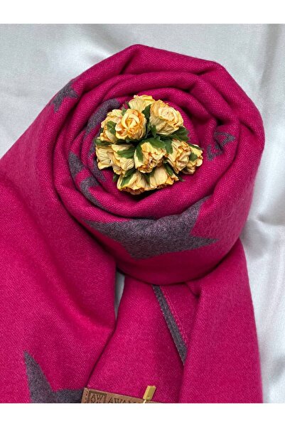 AWAM SILK شال ووشاح كتف من الصوف الناعم المزخرف بنقشة الحرير من Awam مقاس 190*65