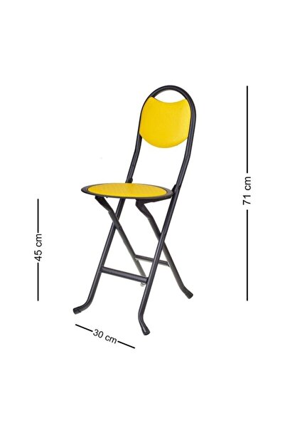 HASTUNÇ KOPYA - Hastunç- Katlanır Sandalye Sırtlı Cami Namaz Taburesi ( sarı )