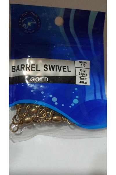 Dolphin Rock Barrel Swivel Gold 25 Pack Swivels