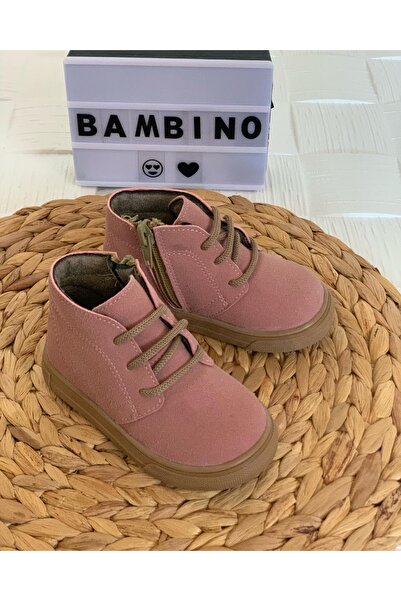 Sonimix PUDRA SÜET KIZ ÇOCUK ORTOPEDİK BOT