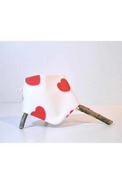 minart design RED HEARTED BIRDOGEY DOG OR CAT BANDAN