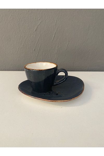 İkram Dünyası Zest Coffee Cup and Saucer for 1 Person