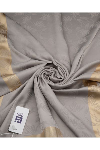 Scarf Gi Luxury Jacquard Shawl - 2 - Dingin Grey -