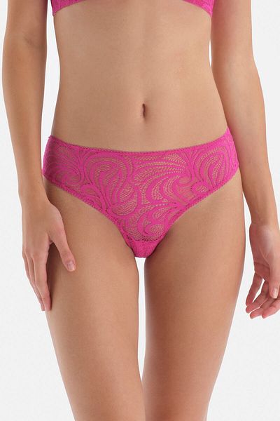 Dagi Chiloți brazilian cu dantelă fucsia cu dungi