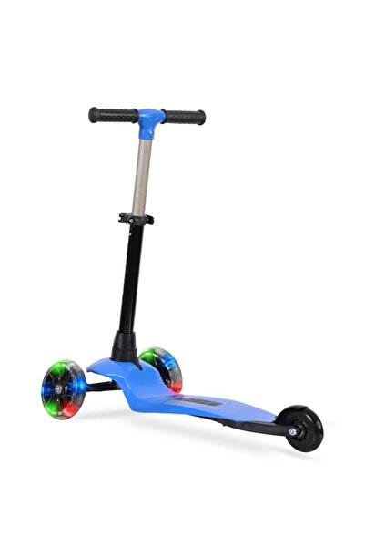 Leddy Scooter Leddy Mavi Led Işıklı 3 Tekerlekli Scooter Max 50 Kg