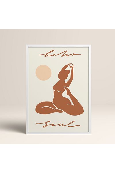 HOMEPACK Pictură de yoga pentru femei cu un singur cadru Pictură poster modernă TK/421