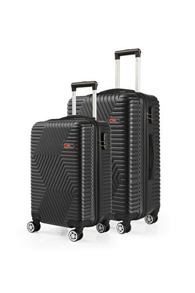 G&D Polo Suitcase Abs Kabin Ve Orta Boy Siyah 2'li Valiz Seti 600.01-Set-OK