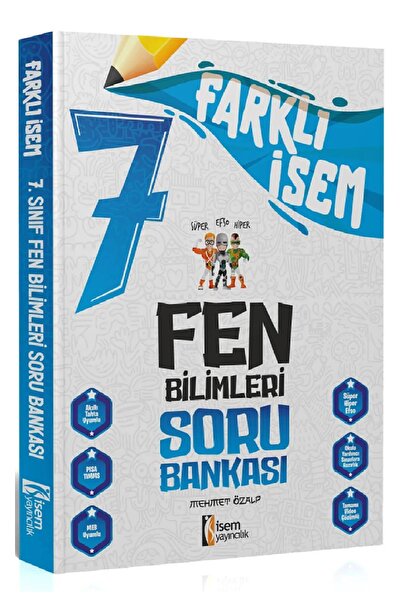 İsem Yayınları 2024 Farklı İsem 7. Sınıf Fen Bilimleri Soru Bankası İsem Yayı...