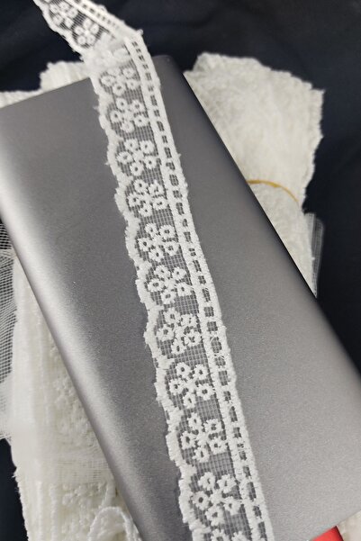 DUAYEN çıtır mat tül üzeri işleme kenar çıtır desen 3 metre