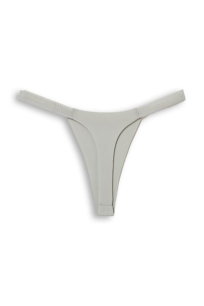 HNX Chiloți tanga pentru femei Interlock Cut Laser Honeycomb Rubber Ghost