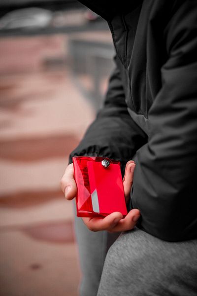 Badger Collection Folding Wallet Red-card Holder Men's Women's Unisex Minimal Gift Design Transparent Color