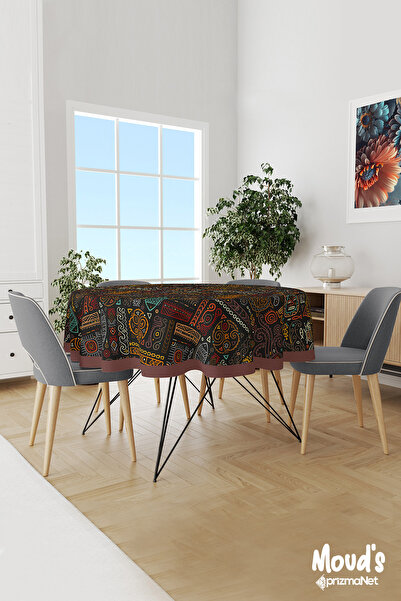 Moud's Hititska figura 4 Sa deznom Okruglo Antilop Bezbrižno Stolnjak