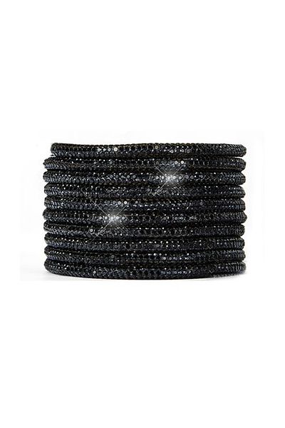AiryFooT Crystal Stone Shiny Stone Boots and Shoelaces Tipless 150 Cm 1 Pair ( Black )