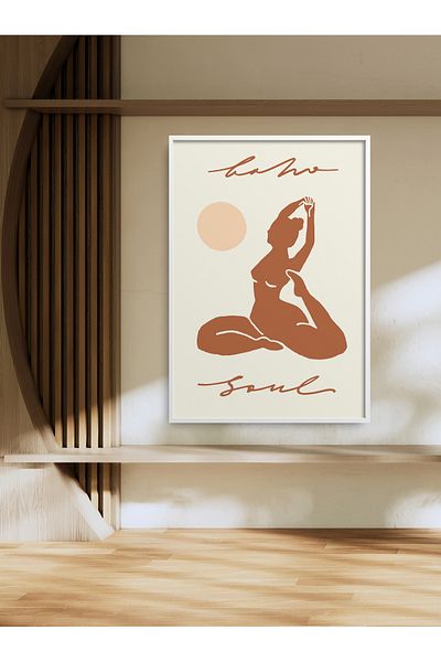 HOMEPACK Pictură de yoga pentru femei cu un singur cadru Pictură poster modernă TK/421