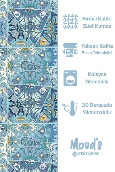 Moud's Анатолия 5 шарени кръгли велурени покривки за маса Carefree