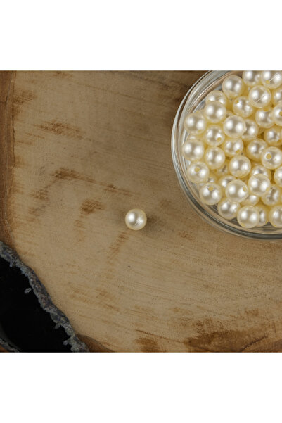 Prestij Boncuk Perla Plastic Cremă 8 mm 500 Grame