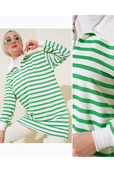 modasindoma Смугаста туніка з капюшоном