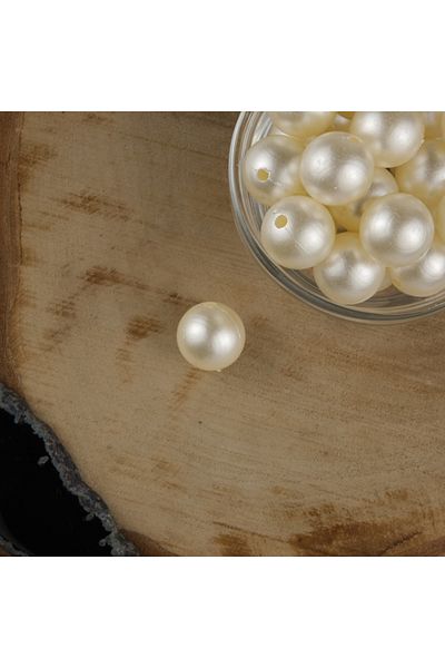 Prestij Boncuk Perla Plastic Cremă 16 mm 500 Grame