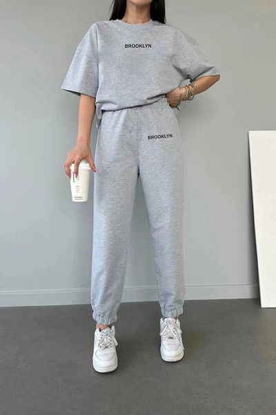 10star Women's Brooklyn Printed Sweatshirt Bottom Top Tracksuit Set