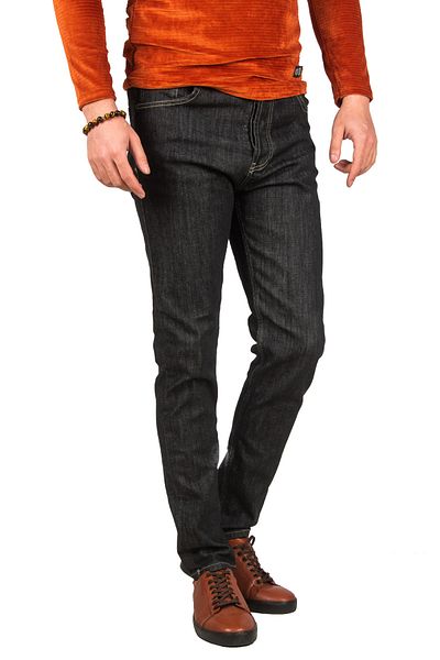 DeepSEA Blugi negri pentru bărbați New Season Slim-Fit spălați2301964