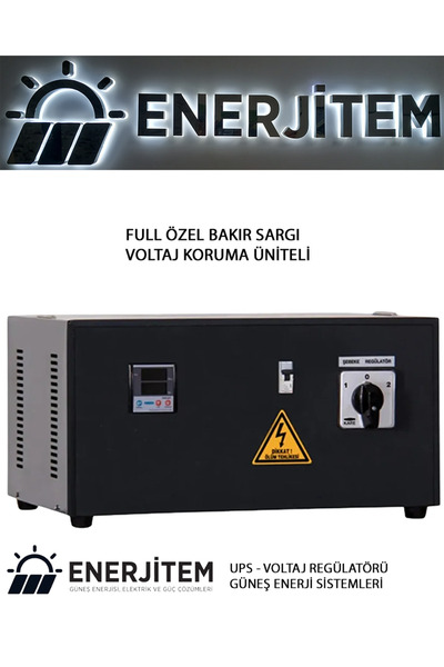 ENERJİTEM FULL BAKIR SARGI,Regülatör 15 Kva Monofaze Servo Kontrollü Voltaj R...