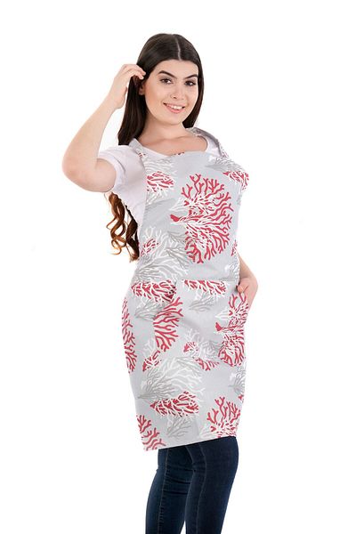 sevilya Petra Kitchen Apron - Branch Pattern