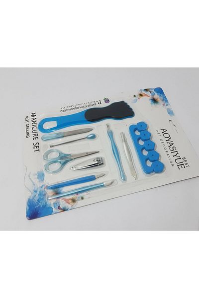renkli çiçekler Manicure Set 10 Piece Manicure Set