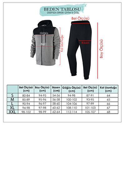 DeepSEA Σετ ανδρικής φόρμας Earth Guns με στάμπα με κουκούλα τριών κλωστών 2305004